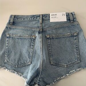 Agolde Light Blue Jean Shorts